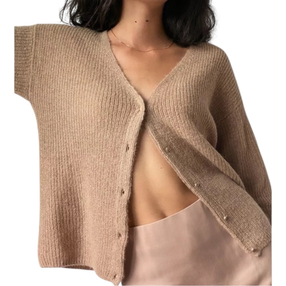 Aritzia Wilfred‎ Front To Back Oversized Mohair Alpaca Soft Cardigan Sweater XXS